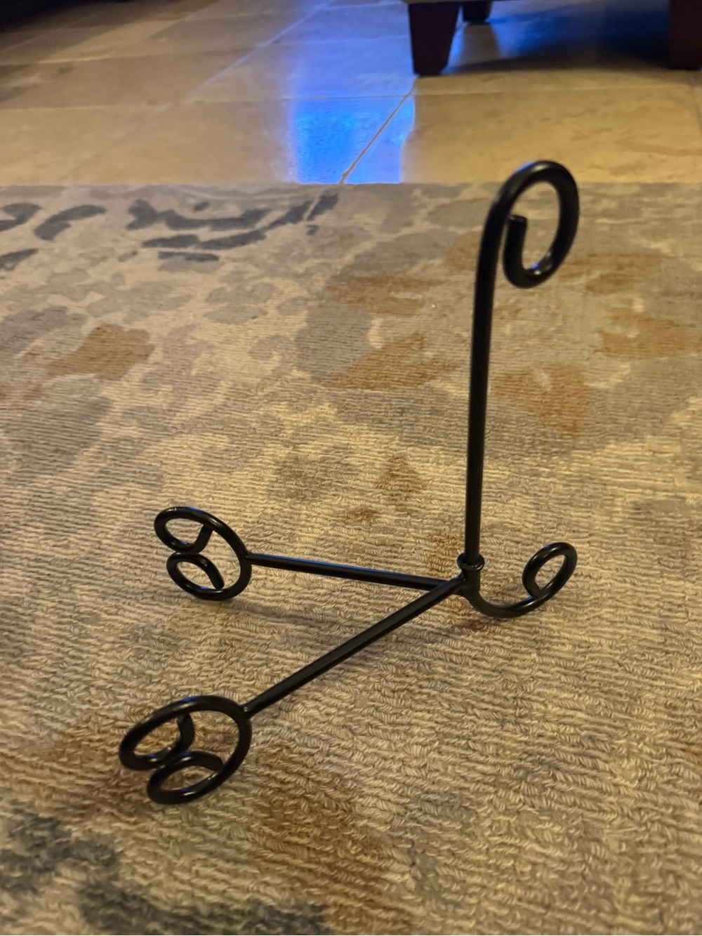 Six Folding Black Metal Display Easel Stands